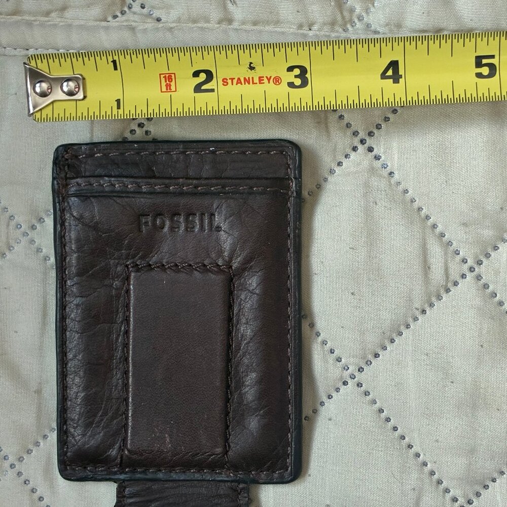 FOSSIL LEATHER CARD HOLDER - Picture 4 of 5
